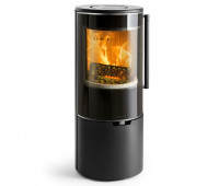 Печь K900, низкая, черная, хромированная окантовка стекла (Keddy)