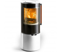 Печь K900, низкая. белая, кожаная ручка + хромированная окантовка стекла (Keddy)