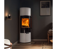 Печь K900, высокая, белая, кожаная ручка + хром (Keddy)