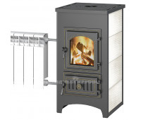 Печь-камин Везувий ПК-01 (270) с плитой и Т/О (бежевый) Печь-камин Везувий ПК-01 (270) с плитой и Т/О (бежевый)